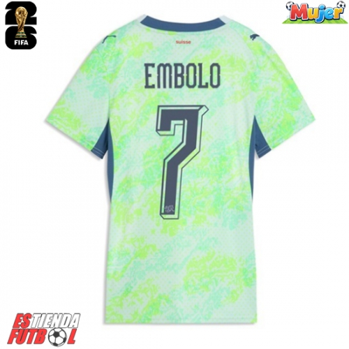 Suiza Breel Embolo #7 Segunda Equipación Mujer Mundial 2026 Manga Corta